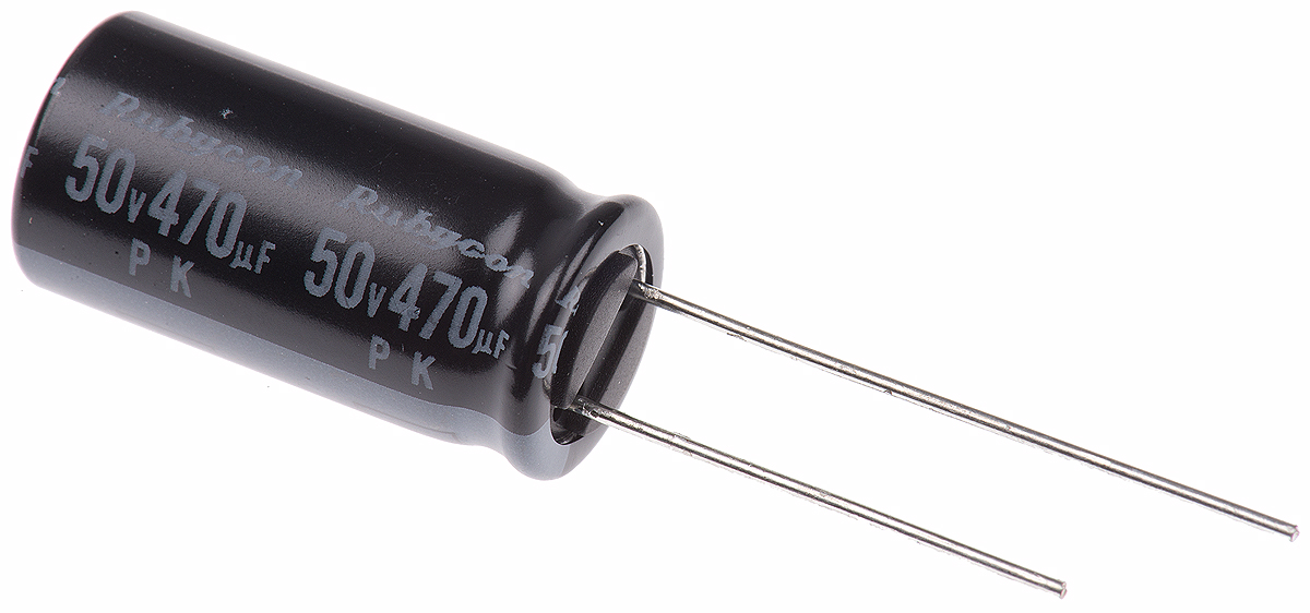 Rubycon 470μF Aluminium Electrolytic Capacitor 50V dc, Radial, Through Hole - 50PK470MEFC10X20