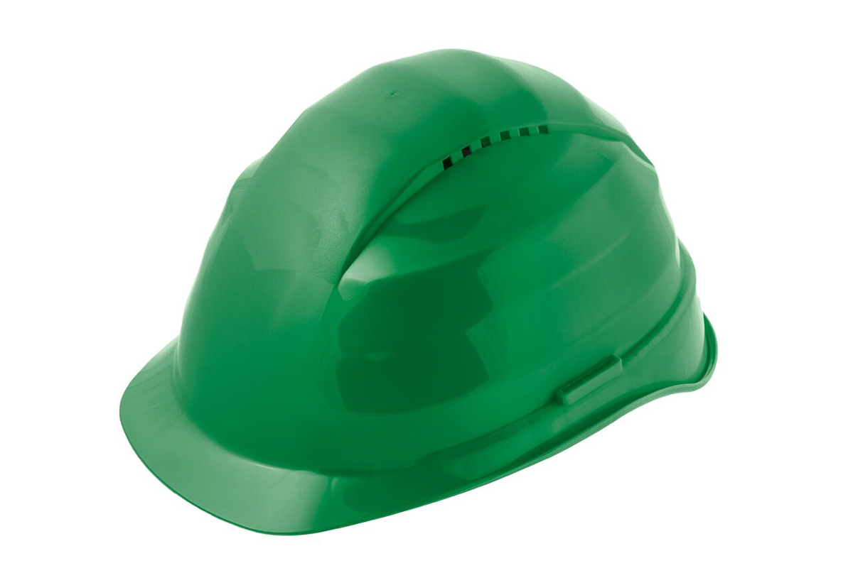 Skytec 6 Green Safety Helmet Ventilated Adjustable