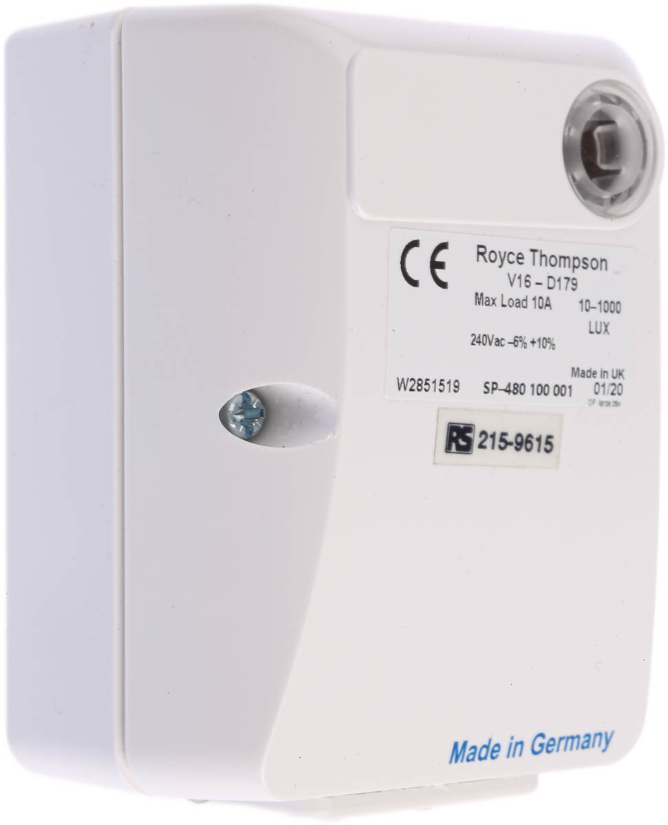 Royce Thompson Electric Lighting Controller Detector, Cadmium Sulfide, Wall Mount, 230 V