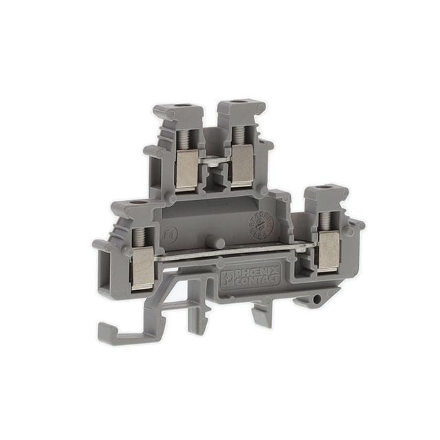 Phoenix Contact, Terminal Block Connector 4 Position, Feed Through Gray, 12-30 AWG