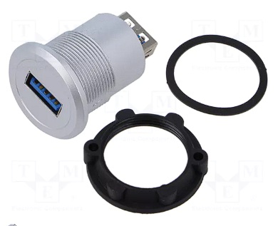 E-Pro Plastic USB Panel Jack USB 3.0 Head Female A Back Male A