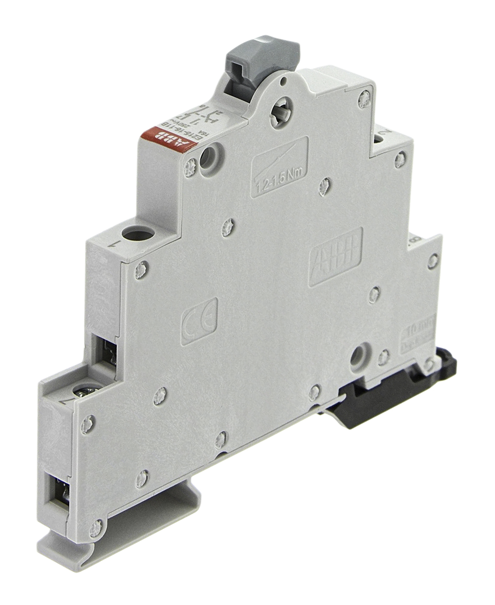 ABB 250V ac DIN Rail Push Button Circuit Trip for use with SMISSLINE Socket System, System Pro M Compact, DIN 35 mm Rail