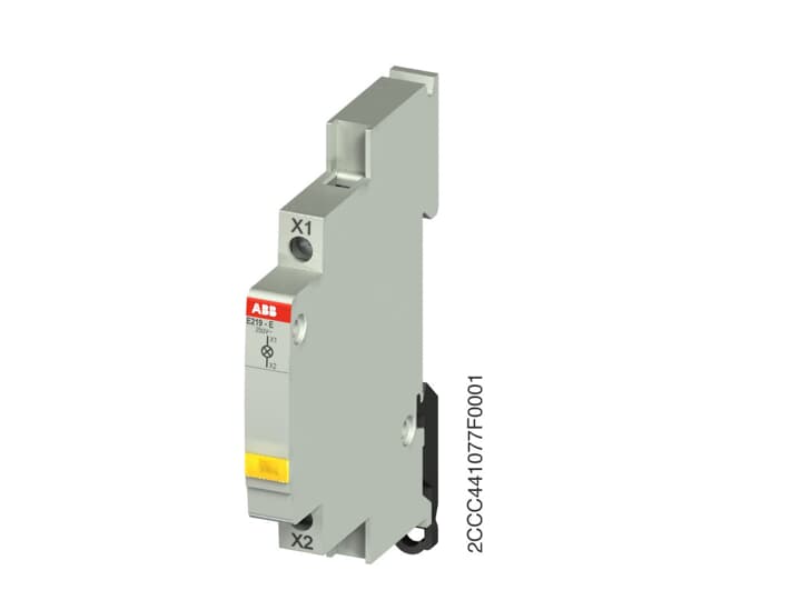ABB, E219, Panel Mount Yellow LED Indicator, IP20, Rectangular, 48V