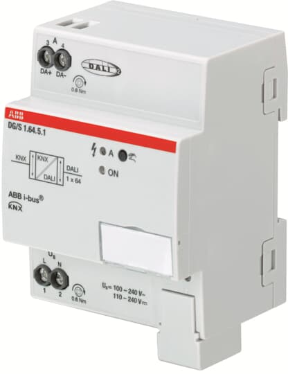 ABB DG/S 210 mW Lighting Controller Gateway, DIN Rail Mount, 240V ac