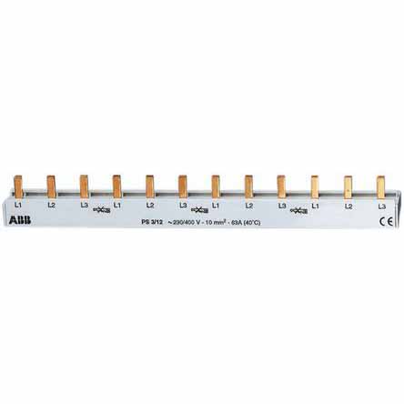 ABB PS3 PS 3 Phase Busbar, 400 V ac, 16 mm Pitch