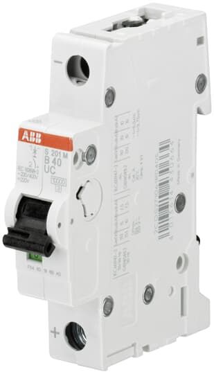 ABB System Pro M Compact S200 M UC Miniature Circuit Breaker, 1-Pole, 50A, Type C, 230V ac AC, 220 V dc DC, 10 kA