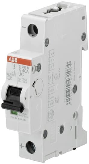 ABB System Pro M Compact S200 M UC Miniature Circuit Breaker, 1-Pole, 60A, Type K, 230V ac AC, 220 V dc DC, 10 kA