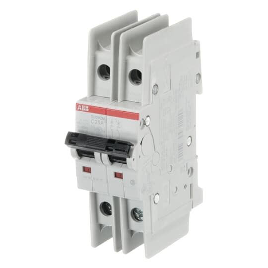 ABB SU200 M Miniature Circuit Breaker, 2-Pole, 25A, Type C, 440V ac AC, 96 V dc DC, 15 kA Breaking Capacity