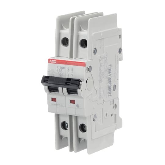 ABB SU200 M SU200 M Miniature Circuit Breaker, 2-Pole, 6A, Type Z, 440V ac AC, 96 V dc DC, 15 kA Breaking Capacity