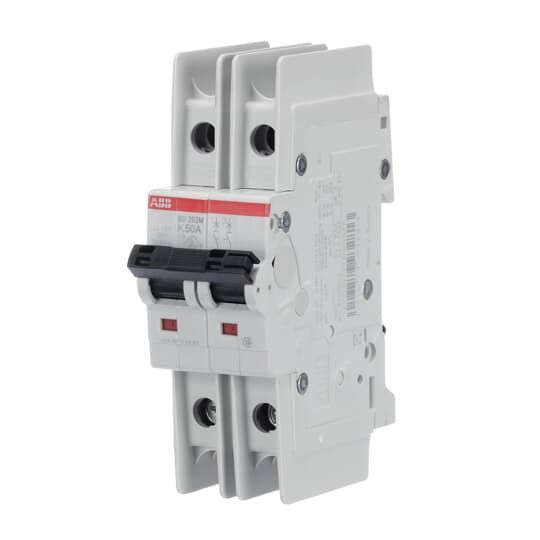 ABB SU200 M SU200 M Miniature Circuit Breaker, 2-Pole, 50A, Type K, 440V ac AC, 96 V dc DC, 15 kA Breaking Capacity