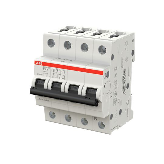 ABB System Pro M Compact S200M Miniature Circuit Breaker, 3-Pole, 10A, Type Z, 400V ac AC, 125 V dc DC, 15 kA Breaking