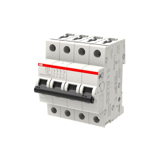 ABB System Pro M Compact S200M Miniature Circuit Breaker, 4-Pole, 16A, Type K, 400V ac AC, 125 V dc DC, 15 kA Breaking