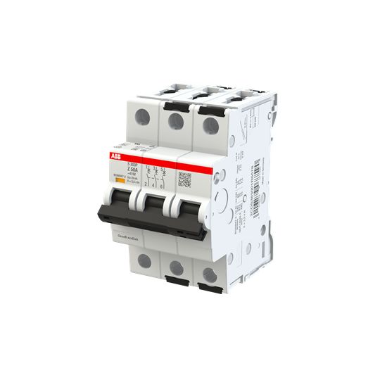ABB System Pro M Compact S300P Miniature Circuit Breaker, 3-Pole, 50A, Type Z, 415V ac AC, 125 V dc DC, 25 kA Breaking