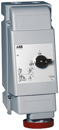 Amphenol Industrial Straight Switchable IP67 Industrial Interlock Socket 3+N+E, Earthing Position 6h, 63A, 415V