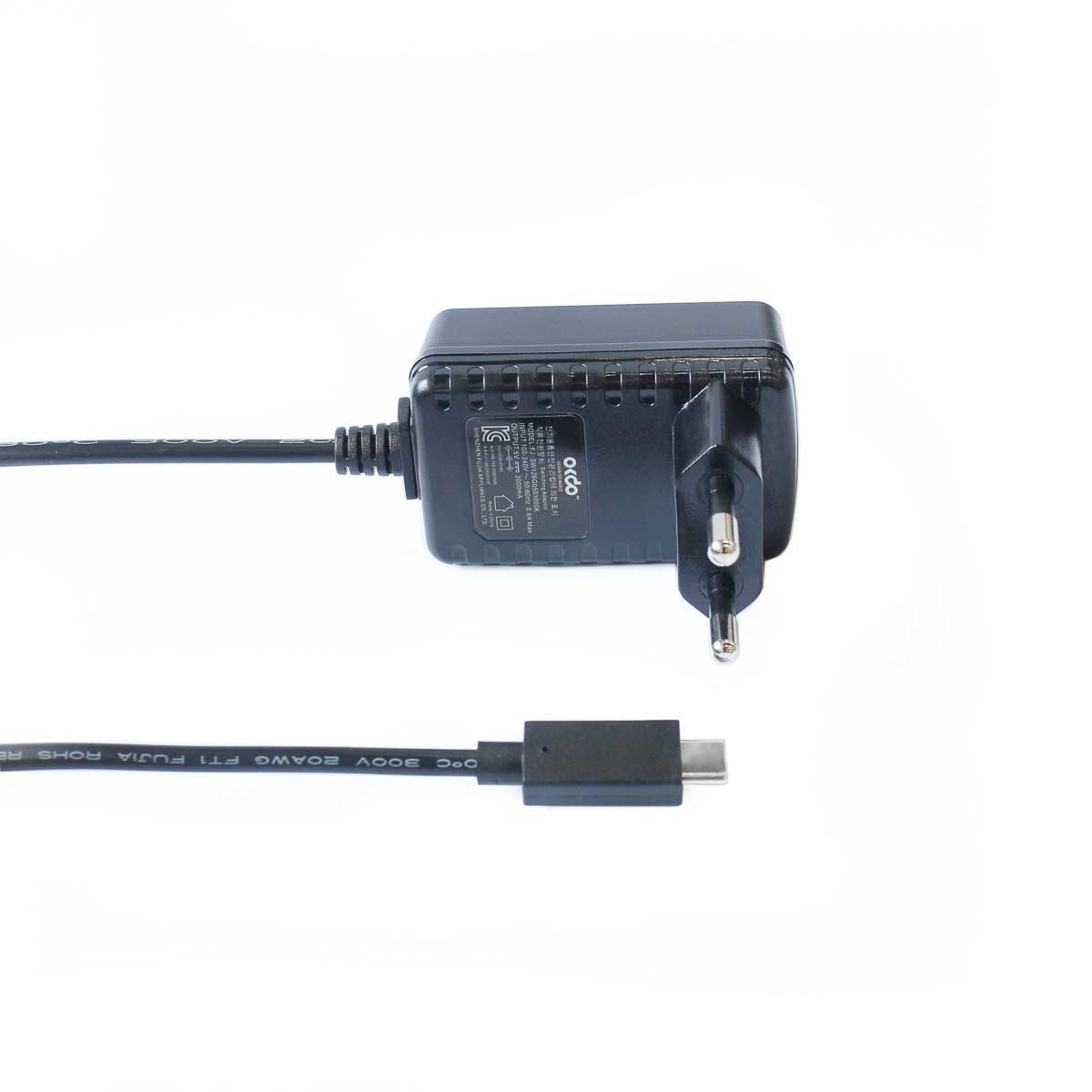 fjos2003015 Okdo Raspberry Pi Power Supply, USB Type C with Korean Plug Type, 1.5m