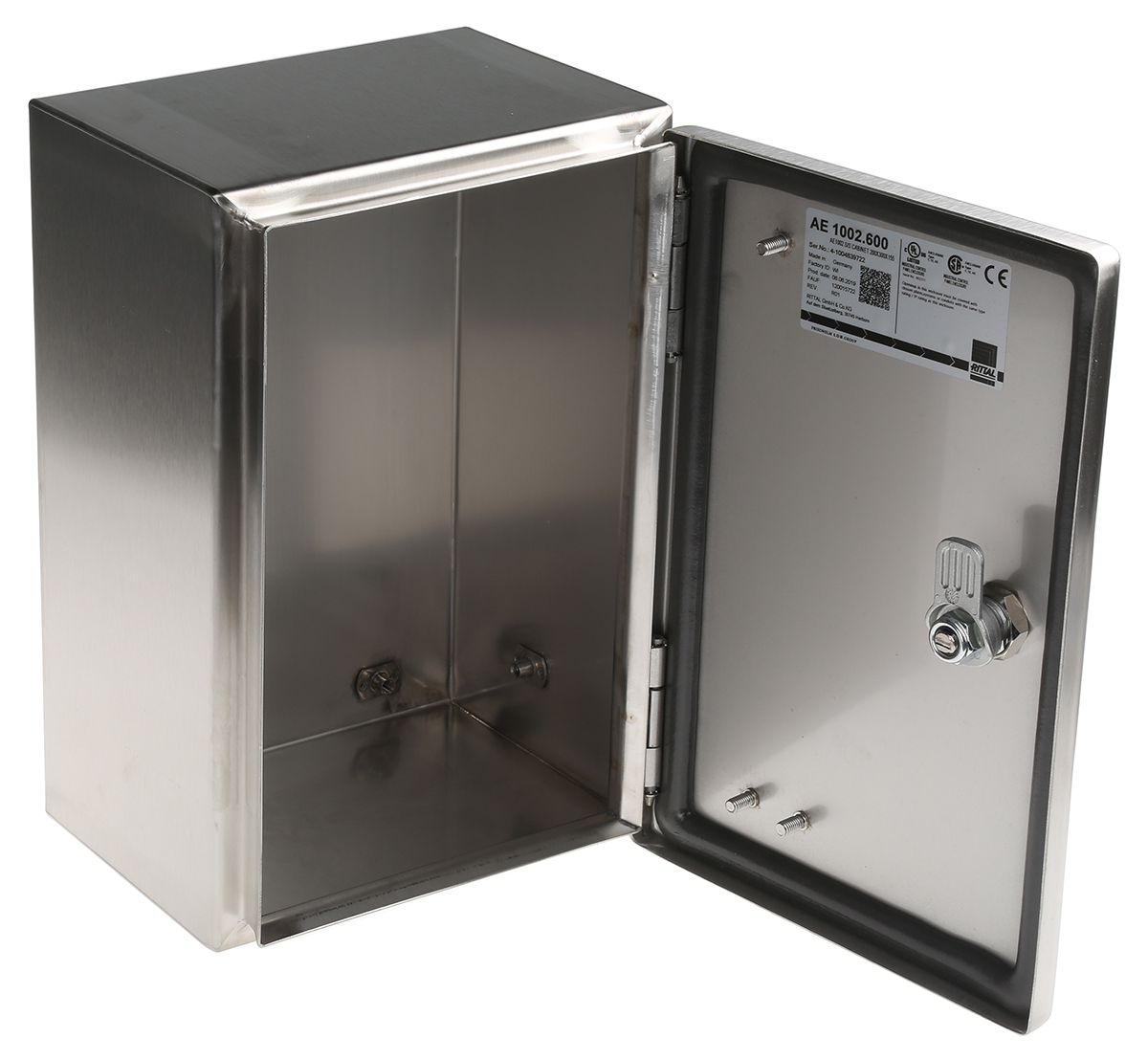 1002600 Rittal AE Series 304 Stainless Steel Wall Box, IP66, 300 mm x 200 mm x 155mm