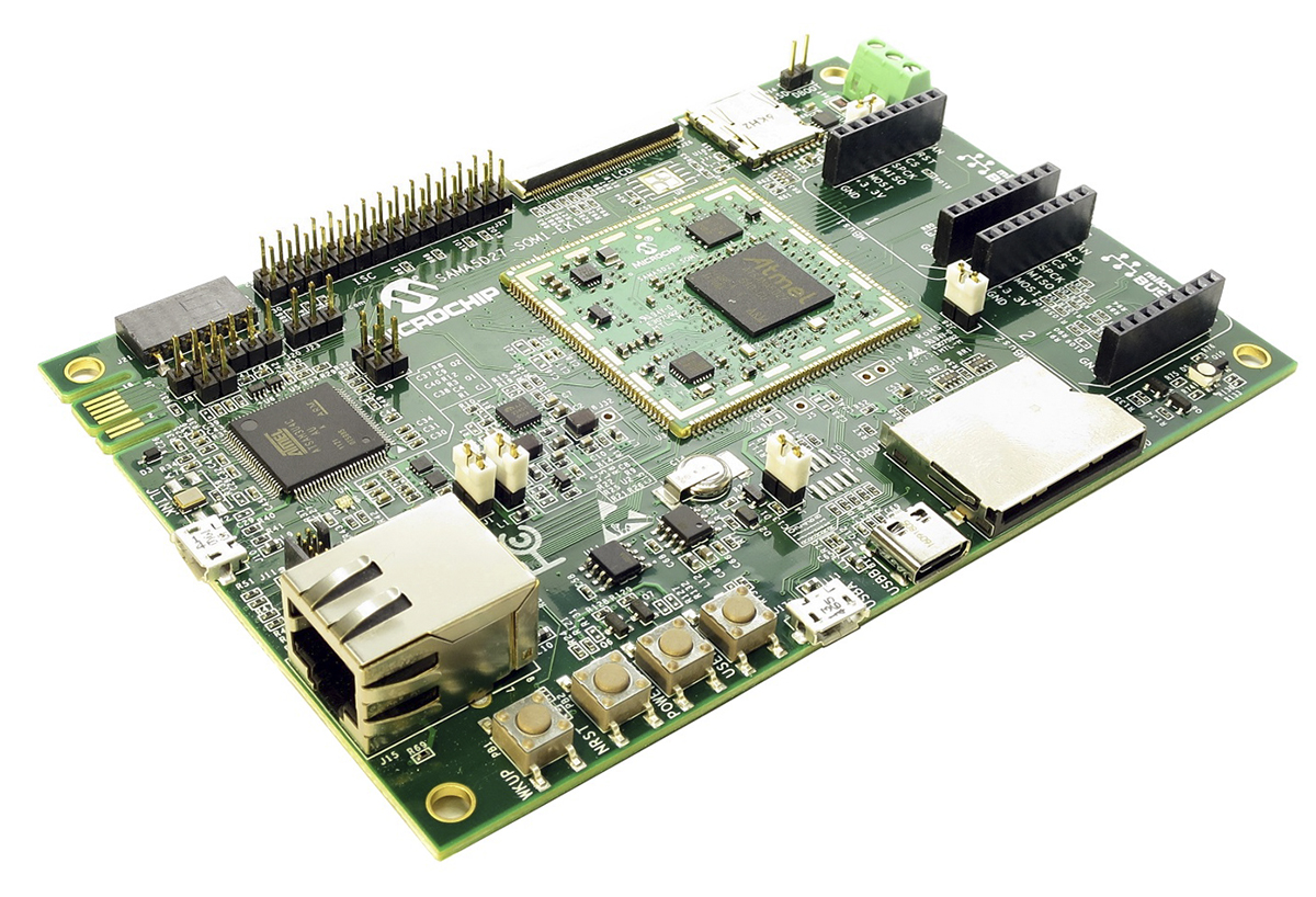 Microchip SAMA5D27 SOM1 SoC Evaluation Kit ATSAMA5D27-SOM1-EK1