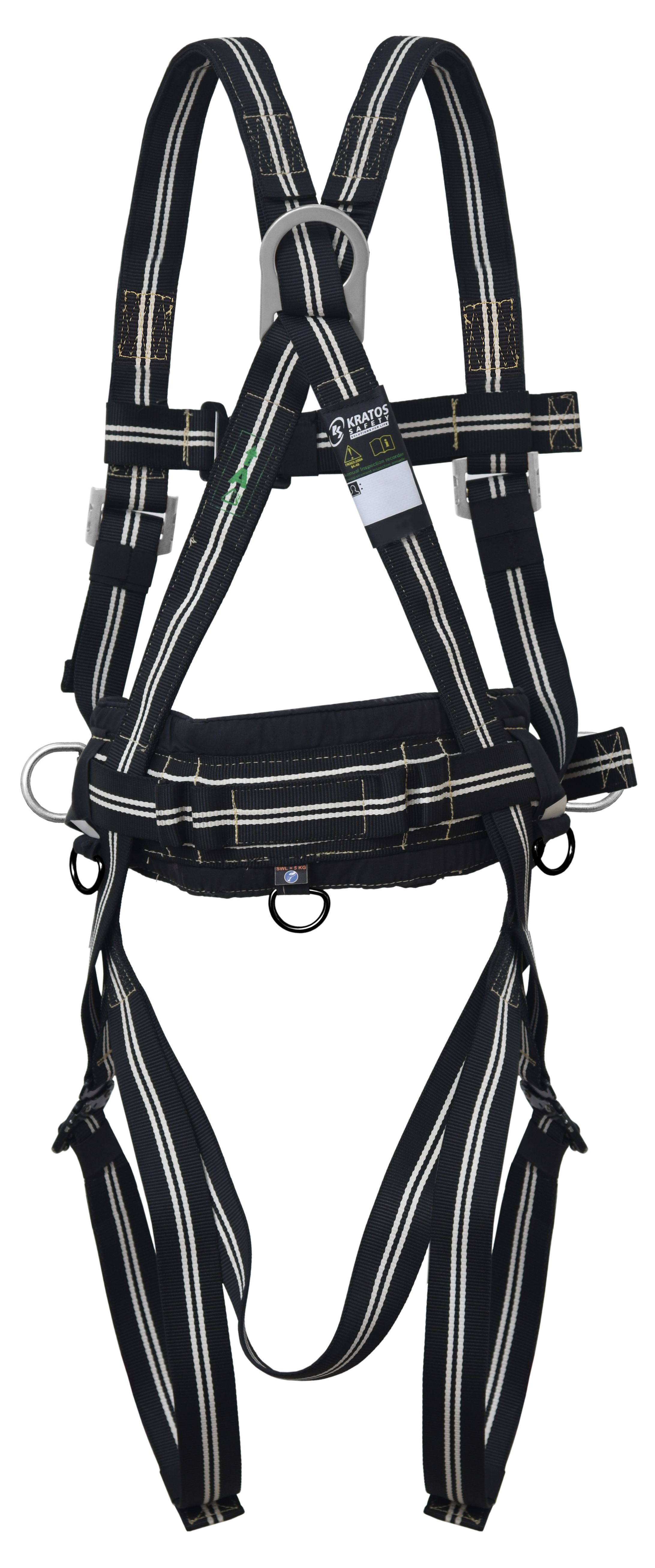 fa1021100 KRATOS SAFETY FA1021100 Front, Rear, Sides Attachment Fall Arrest Harness, 140kg Max, Universal