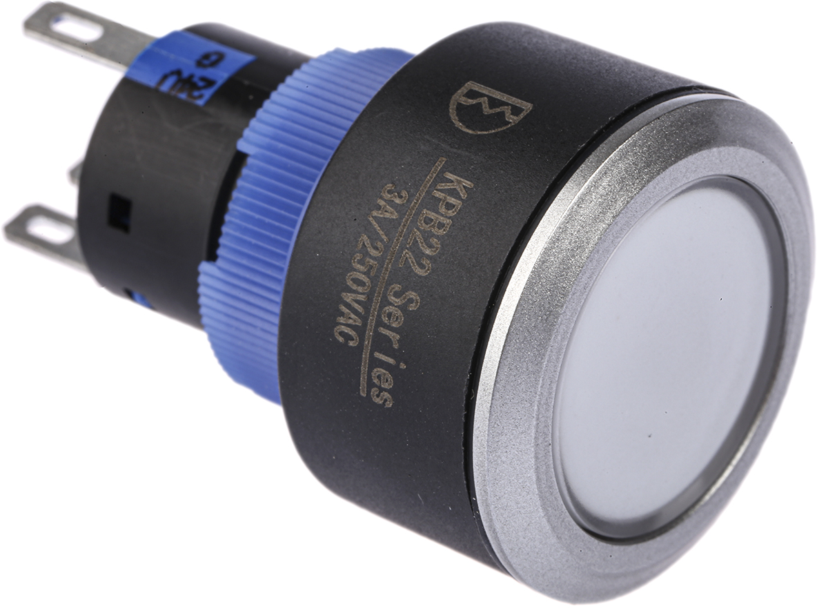 RS PRO Illuminated Push Button Switch, Momentary, Panel Mount, 22.2mm Cutout, DPDT, Red LED, 250V ac, IP65