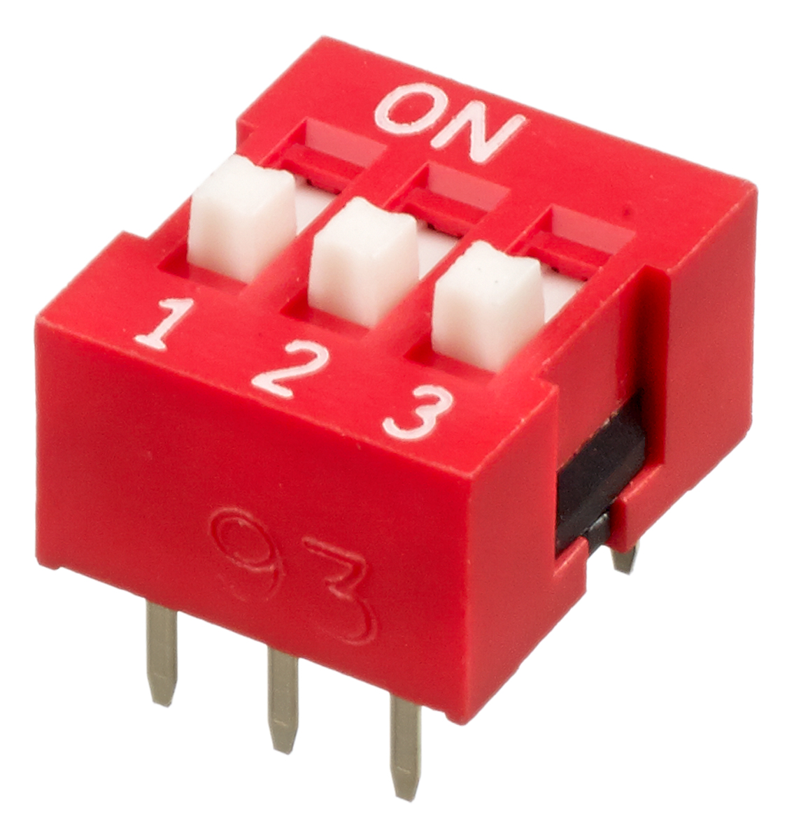 APEM 3 Way Through Hole DIP Switch SPST, Raised Actuator
