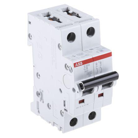 2cds252001r0064 System M Pro S200 MCB Mini Circuit Breaker 2P, 6 A, 6 kA, Curve C