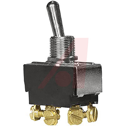 Carling Technologies Toggle Switch, Panel Mount, On-Off-On, DPDT, Screw Terminal, 250 V ac