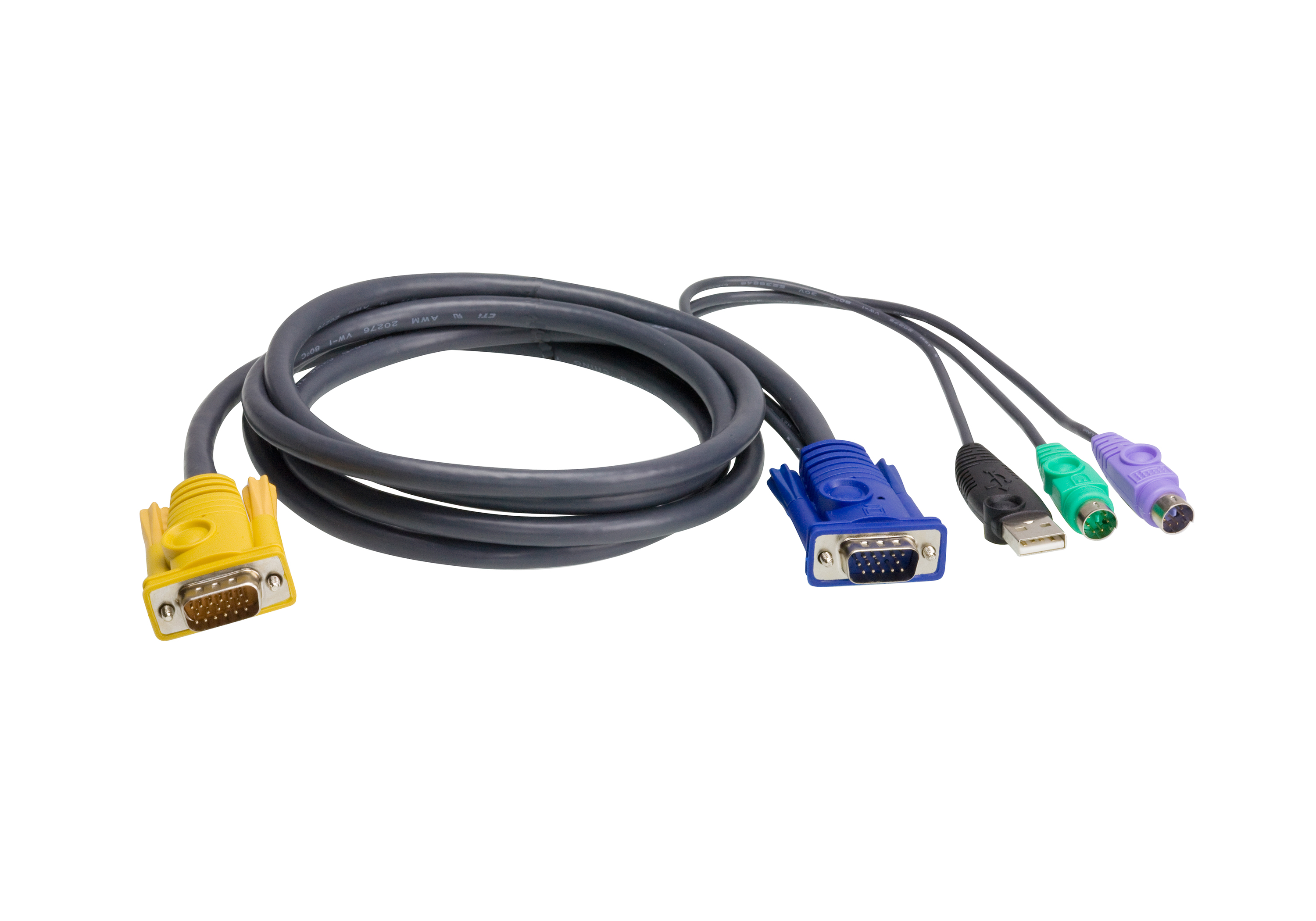 Aten Male USB Type A to Male SPHD KVM Cable