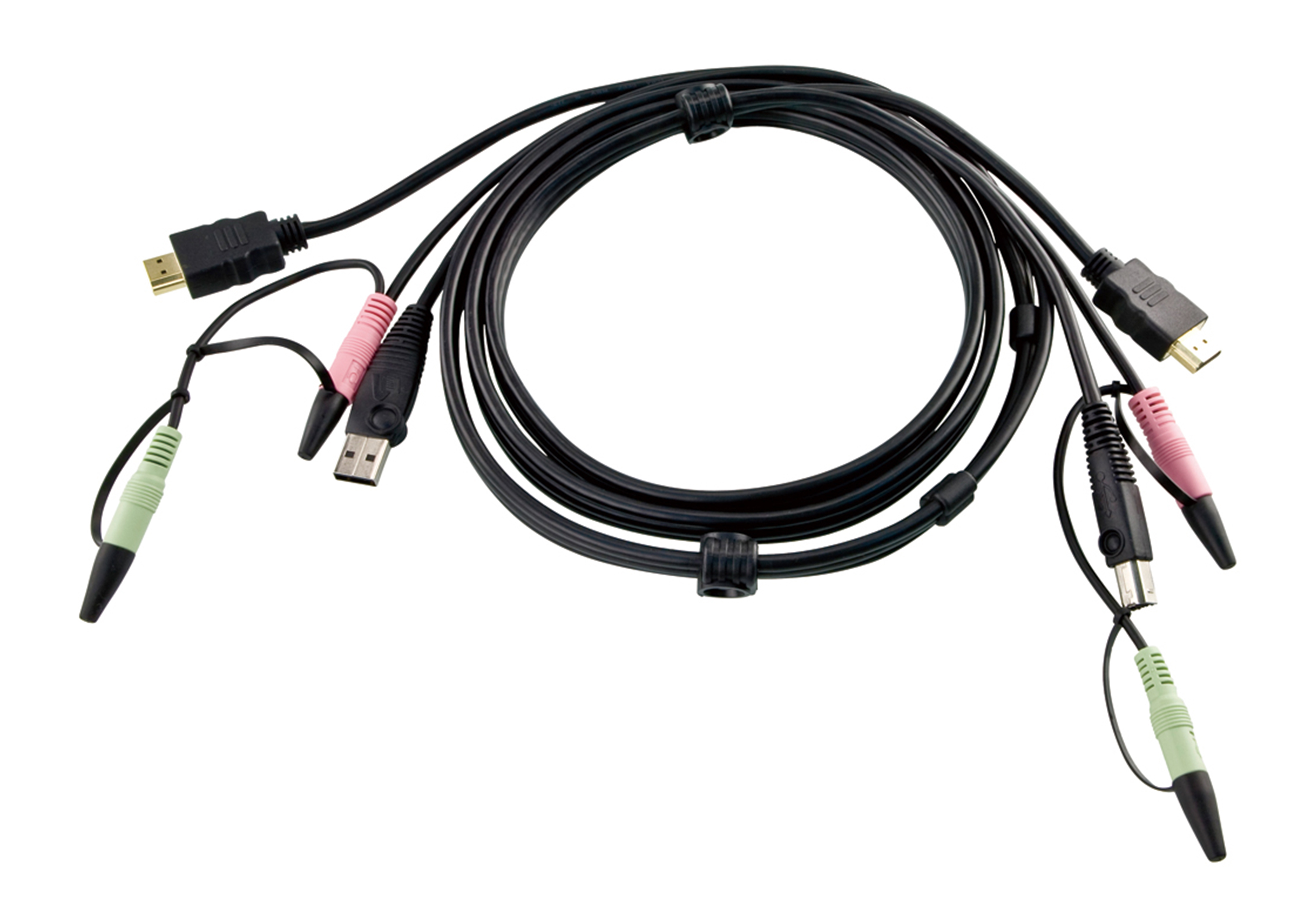 Aten Male USB Type A to Male DisplayPort, DVI, HDMI KVM Cable