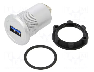 E-Pro Plastic USB Panel Jack USB 3.0 Head Female A Back Female B