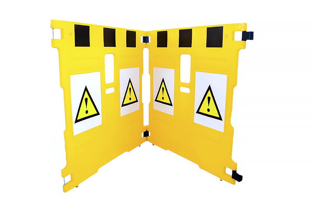 Addgards Yellow Safety Barrier, Folding Barrier