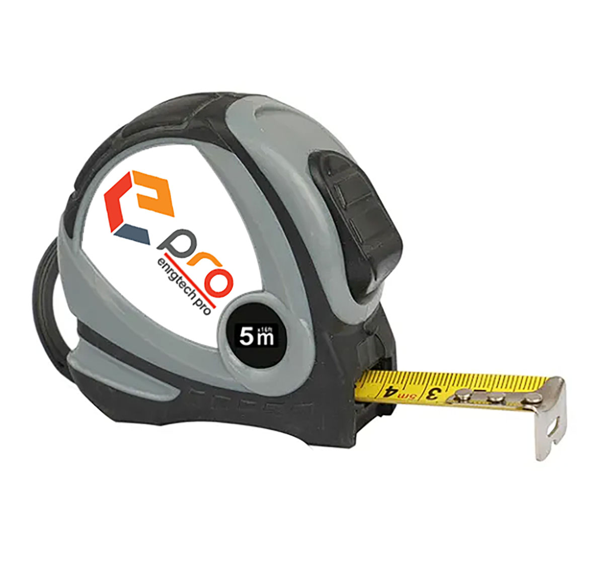 E-Pro High Precision DualScale Wear-resistant 5m 25mm Retractable Measuring Tape Gray Black