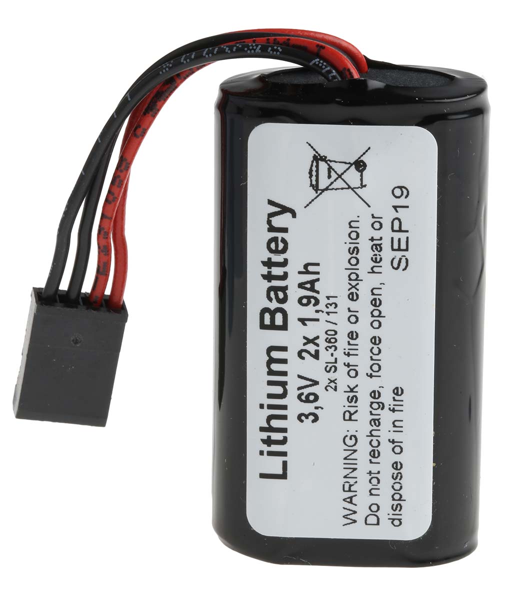 Tadiran Lithium Thionyl Chloride 3.6 V Lithium Speciality Size Battery, 2.4 Ah, 14.7 mm