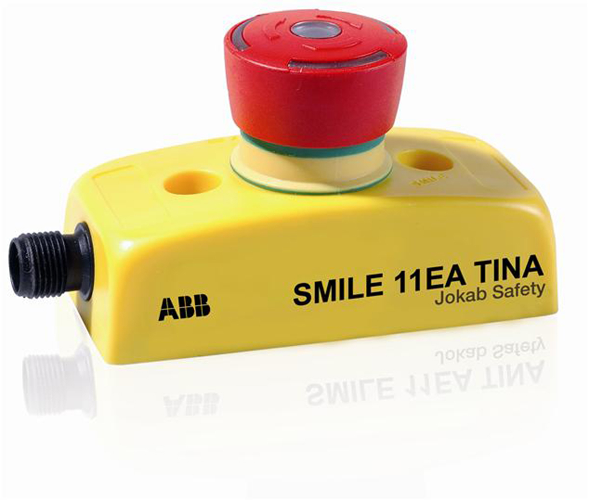 ABB Jokab Smile 11 EA Tina Series Twist Release Emergency Stop Push Button, Panel Mount, 1 NC, IP65