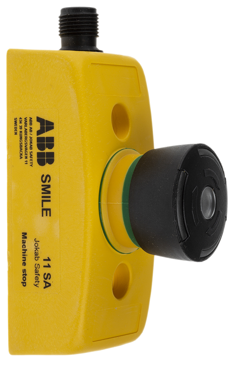 ABB Jokab Smile 11 SA Tina Series Black Twist Release Push Button Switch, 32.2 mm Cutout, IP65