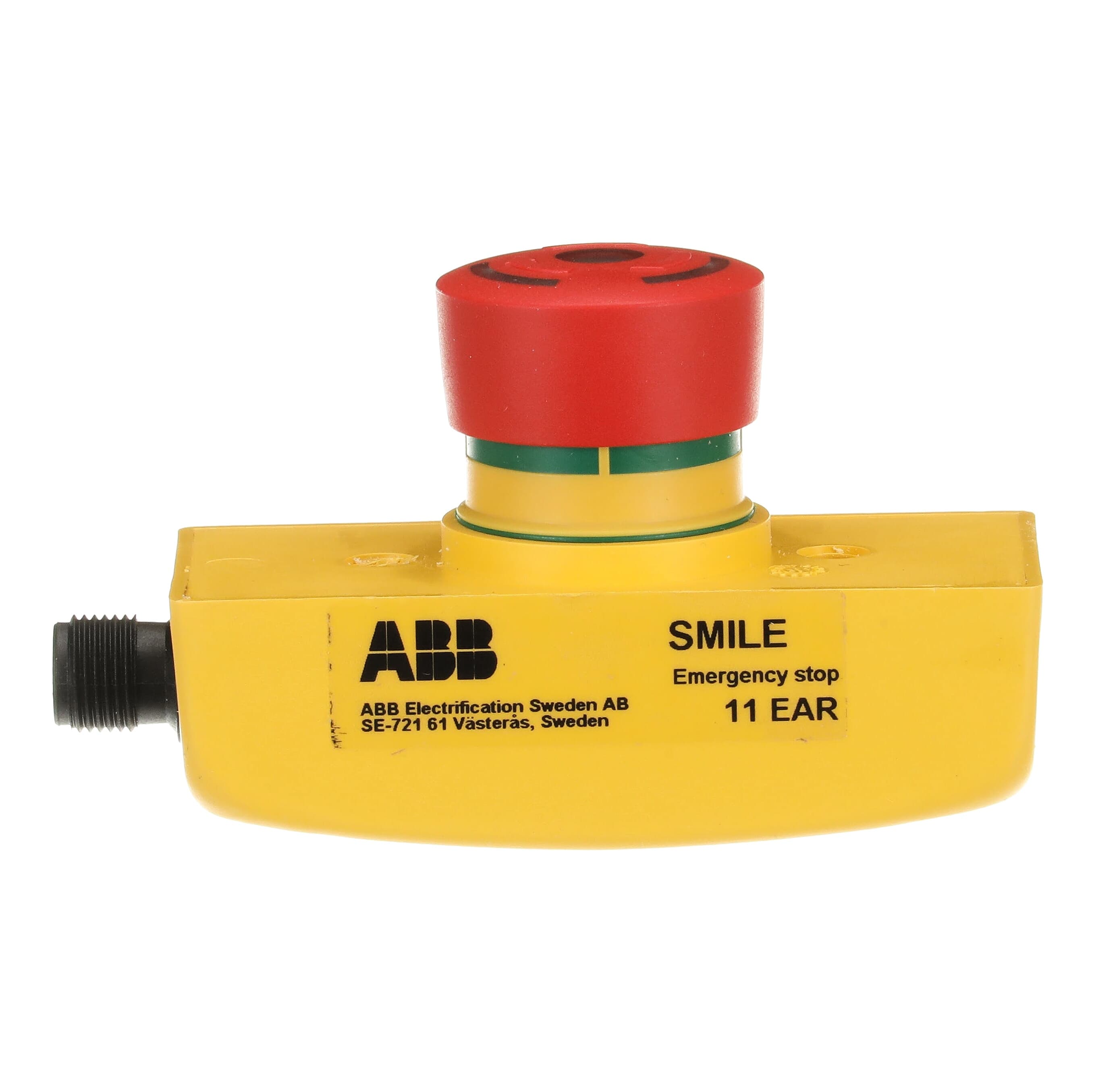 ABB Jokab Smile 11 EAR Series Turn Release Illuminated Emergency Stop Push Button, Surface Mount, 32.2 mm Cutout, 2 NC,