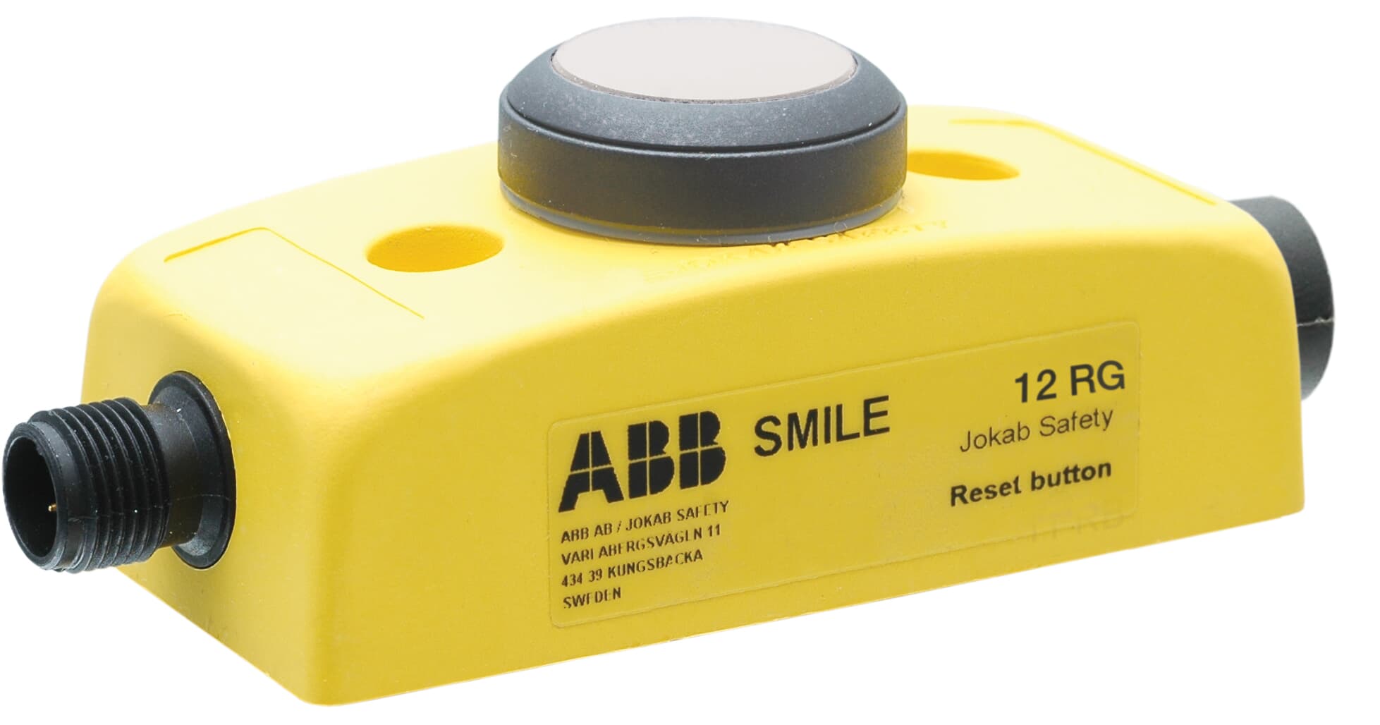 ABB Jokab Smile 12 RG Series Reset Illuminated Emergency Stop Push Button, Panel Mount, 32.2 mm Cutout, 1 NO, IP65