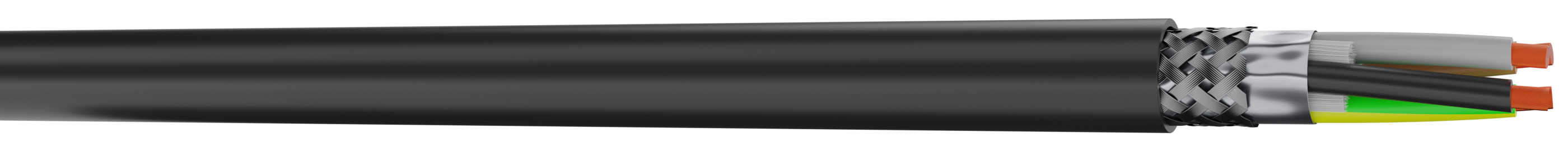 AXINDUS 2XSL Power Cable, 4 Cores, 4mm², Screened, 100 m, Black Polyvinyl Chloride Sheath