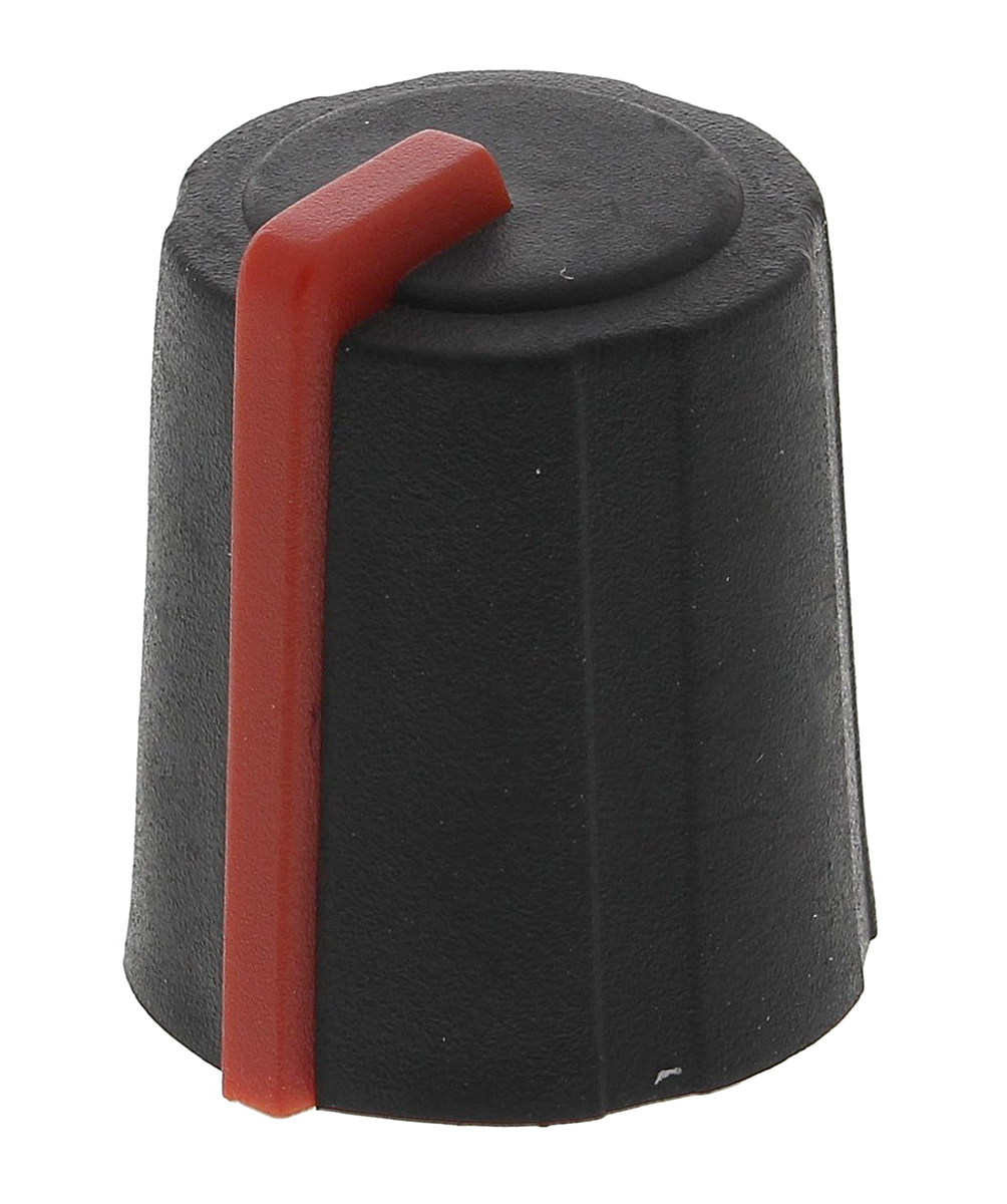 Sifam 11.5 mm Knob Diameter Black Potentiometer Knob for 6 mm Shaft Splined, 3/03/TP110-006/237/230