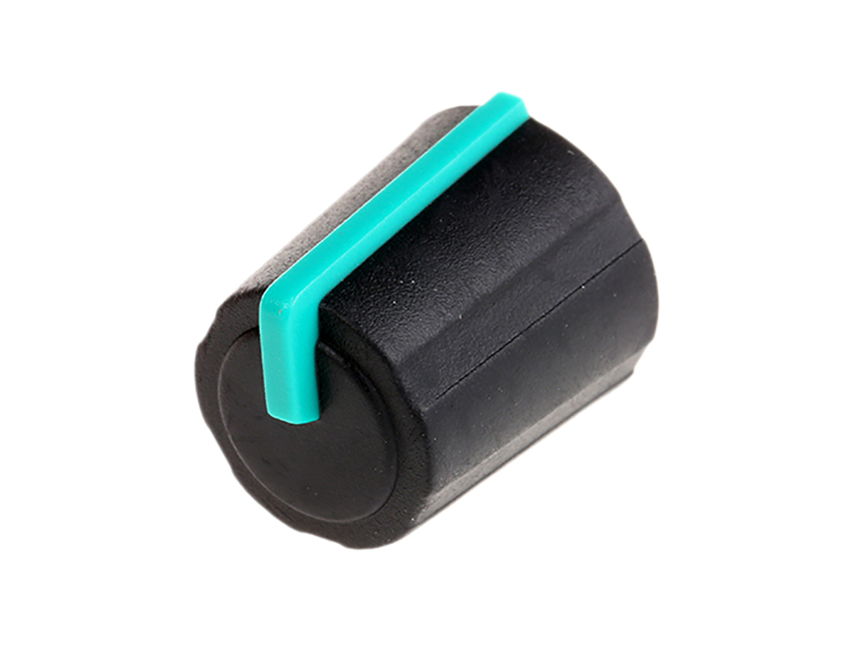 Sifam 11.5 mm Knob Diameter Black Potentiometer Knob for 6 mm Shaft Splined, 3/03/TP110-006/237/232
