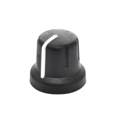 Sifam 16 mm Knob Diameter Black Potentiometer Knob for 12.5 mm Shaft D Shaped, 3/05/DRNP120 006/26 /1004 /224