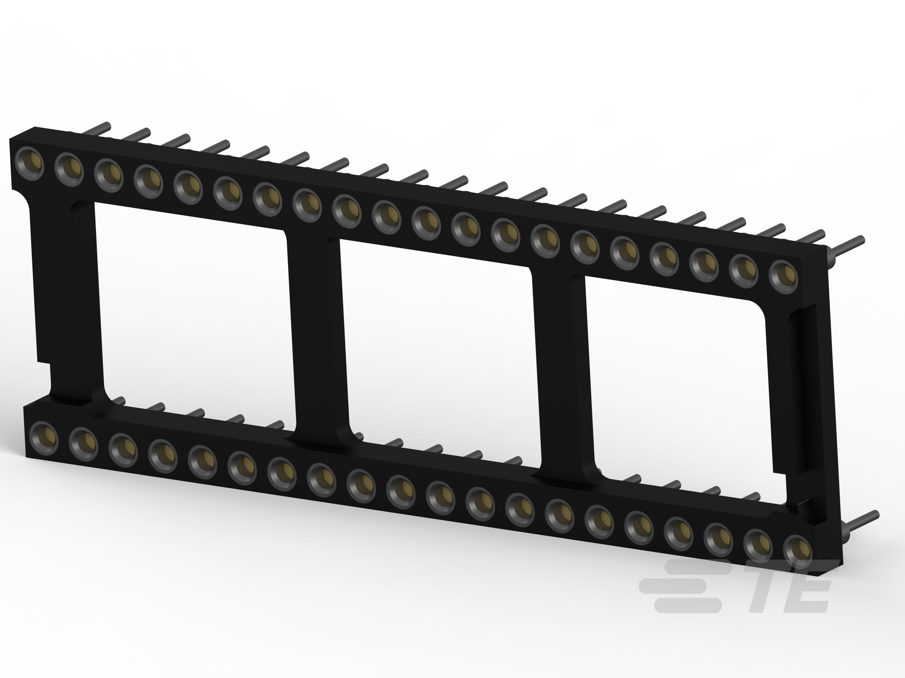 TE Connectivity 2.54 mm Pitch 40 Way DIP IC Socket