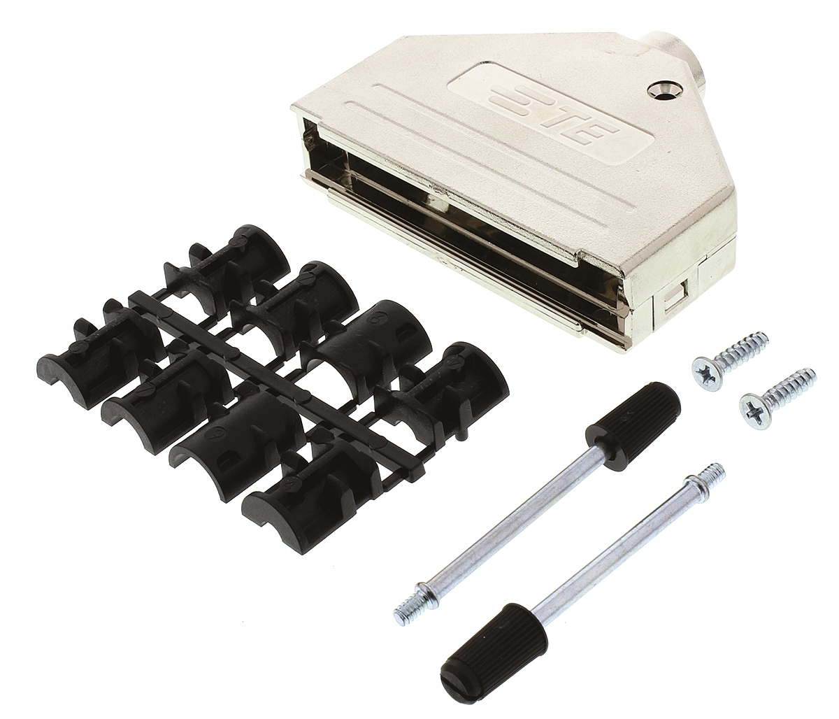 3-2198617-7 TE Connectivity ADK Series ABS Straight D-Sub Backshell, 37 Way Strain Relief