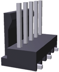 TE Connectivity MTA-100 Series Straight Surface Pin Header, 6 Contact(s), 2.54 mm Pitch, 1 Row, Unshrouded