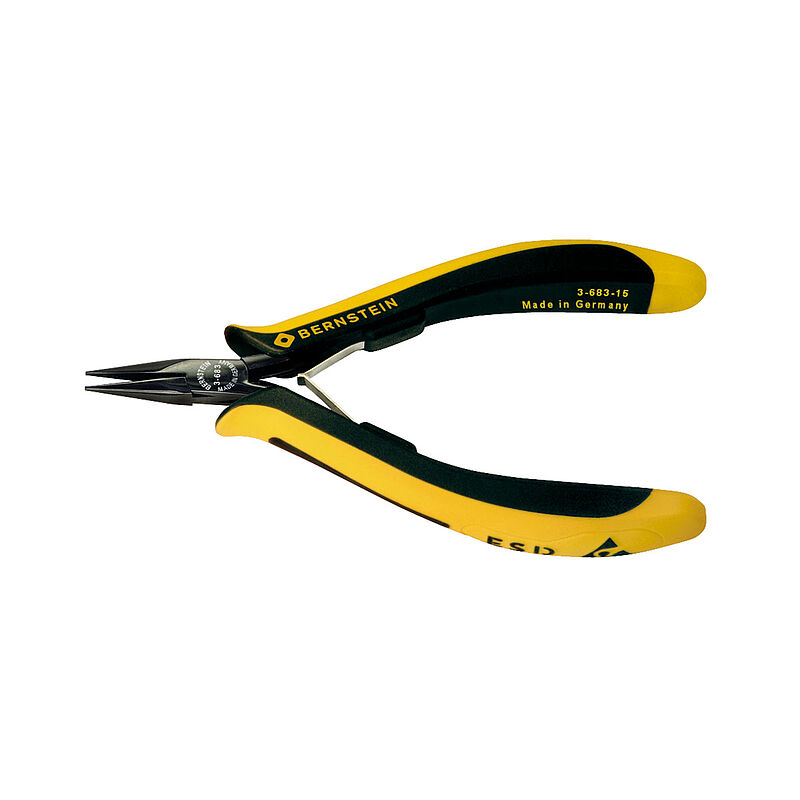 Bernstein Long Nose Plier Short, 130 mm Overall ESD Safe