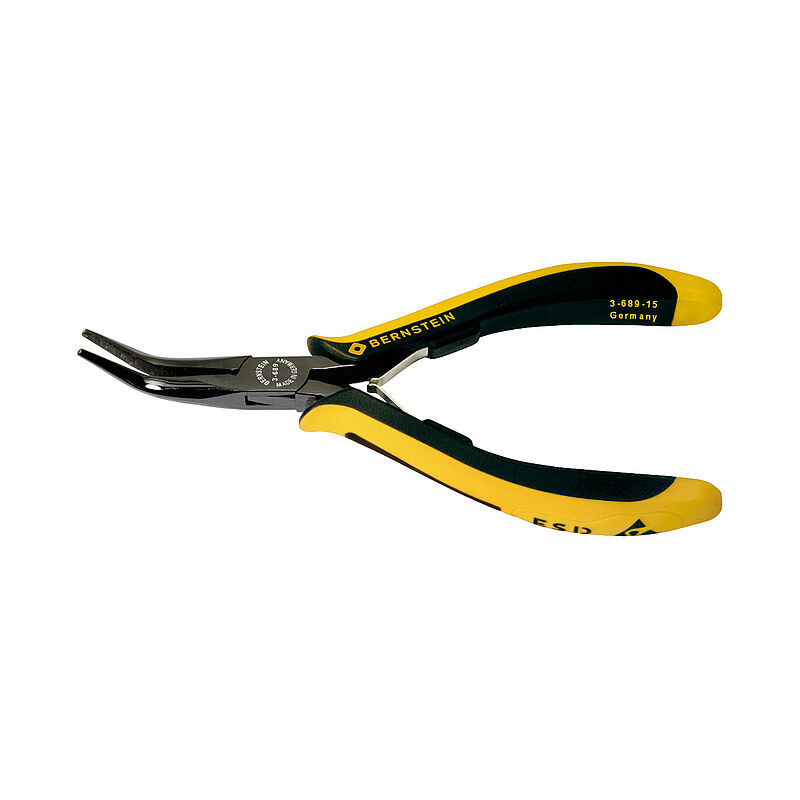 Bernstein 1-Piece Long Nose Plier, 145 mm Overall, 39mm Jaw ESD Safe