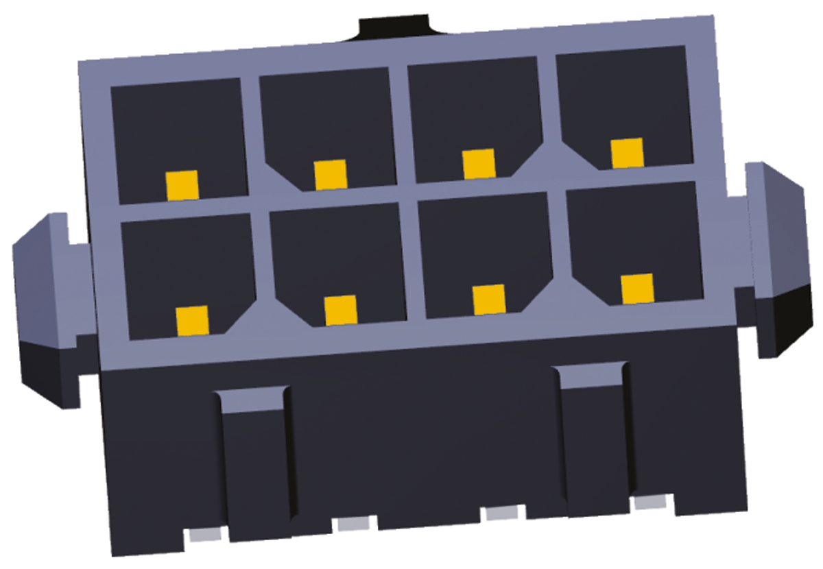 TE Connectivity Micro MATE-N-LOK Series Straight Through Hole PCB Header, 8 Contact(s), 3 mm Pitch, 2 Row, Shrouded