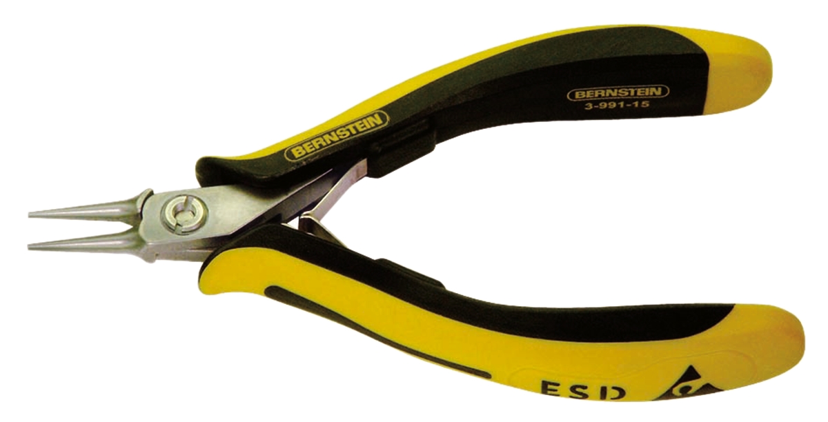 Bernstein 1-Piece Round Nose Plier, 130 mm Overall Internal ESD Safe