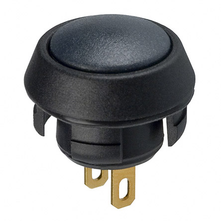 Grayhill Push Button Switch, Momentary, Panel, 15.3 mm Cutout, SPST, Black LED, IP40, IP67, 24 V dc