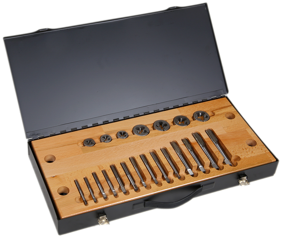 RS PRO 21-Piece HSS Thread Tap & Die Set, 1/4 in UNC - 3/4 in UNC Taps, 1/4 in UNC - 3/4 inch Dies