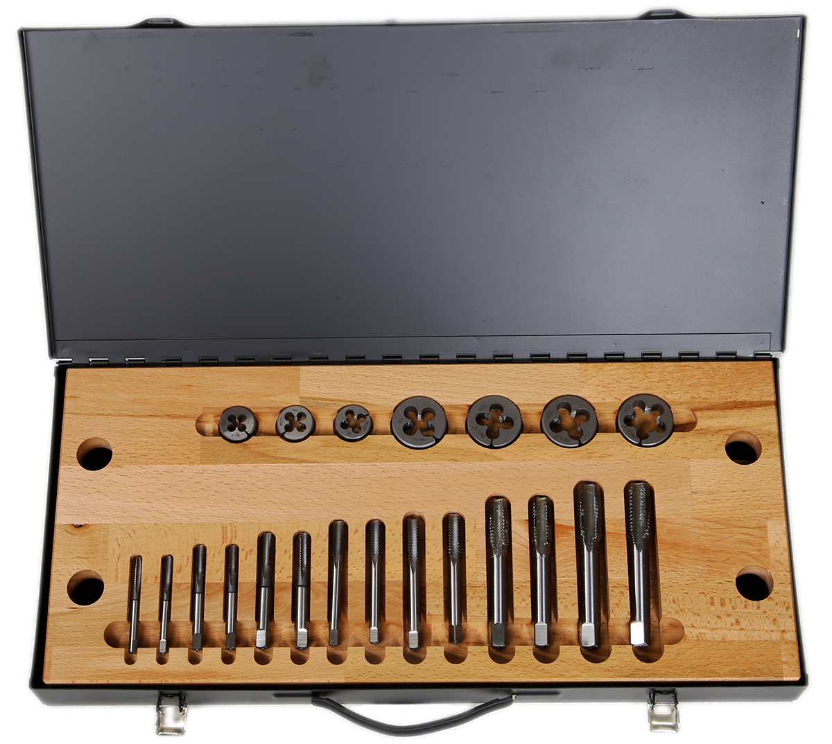 300-7470 RS PRO 21-Piece HSS Thread Tap & Die Set, 1/4 in UNC - 3/4 in UNC Taps, 1/4 in UNC - 3/4 inch Dies